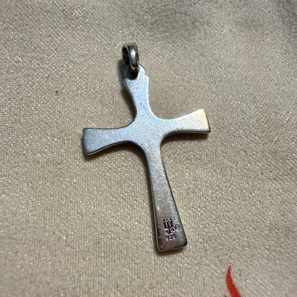 Retired James Avery Sterling Silver Descending Dove Serenity Cross Pendant EUC - Picture 14 of 14